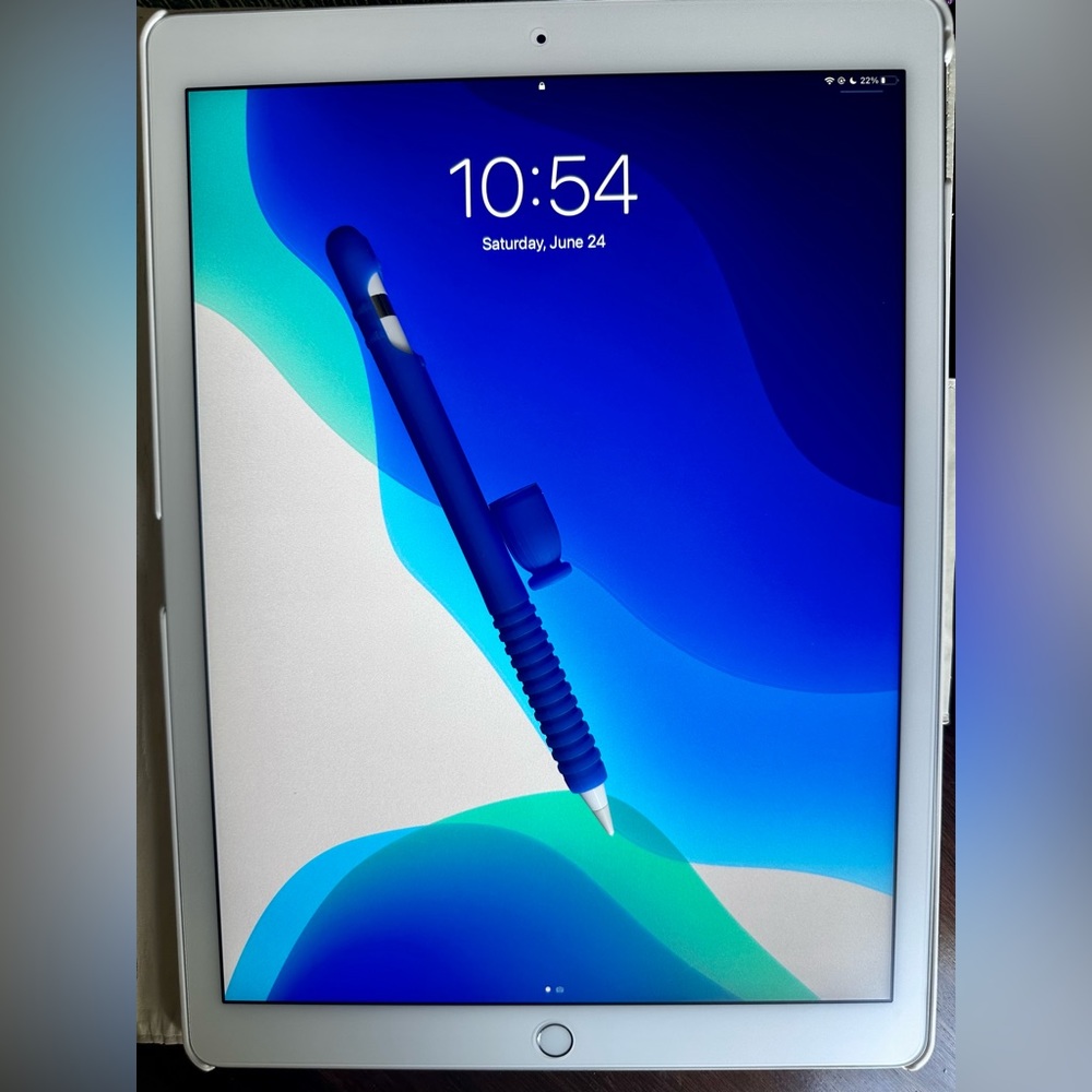 12.9” Silver iPad Pro WiFi w/ Apple Pencil